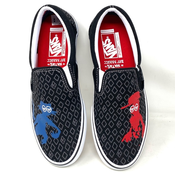 VANS x Krooked Slip On Sneaker Skateboard Black Canvas For Women Low VN0A5FCAAPM - Picture 5 of 10